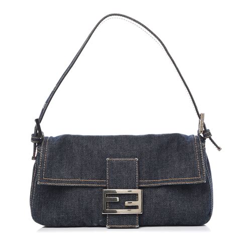 vintage fendi baguette for sale|Fendi vintage denim bag.